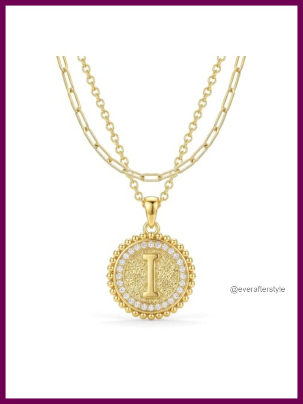 14K Gold Layered Initial Necklace for Women Trendy Gift